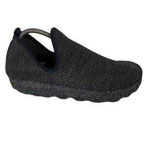 Asportuguese Black Slip ons size 7